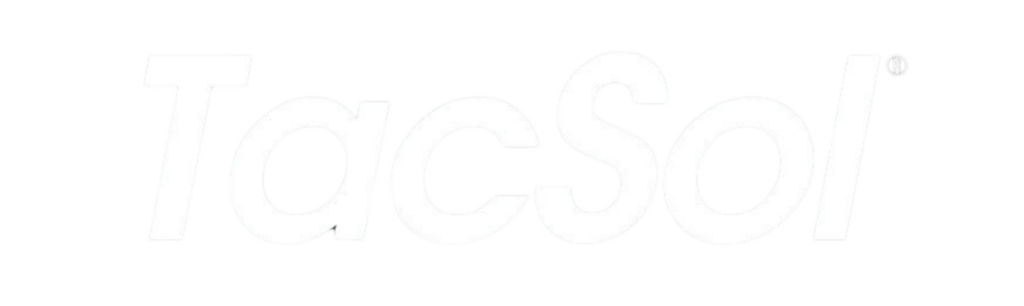 Logo with white text that says "TacSol"